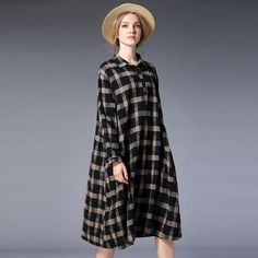 Material: CottonSeason: SpringStyle: CasualCollar: Polo NeckClosure Type: Single BreastedPattern Type: PlaidDecoration: PlaidClothing Placket: Button upSleeve Length: Long SleeveSleeve Style: RegularDress Length: Mid-CalfSilhouette: Loose SIZE 2XL(Fit for EU 42,US 12,UK 16,AU 16,NZ 16)Shoulder: 50.00 cm/ 19.69 "Bust: 1 Women Plaid Shirt, Women Loose Shirt, Loose Shirt Dress, Dark Red Dresses, Plaid Shirt Women, Shirt Dress Outfit, Plaid Dress Shirt, Dresses Xxl, Denim And Lace