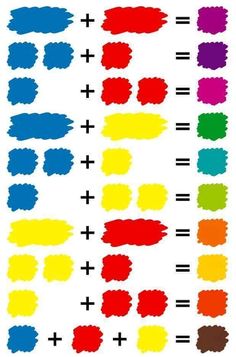 the different colors of paint are shown in this chart