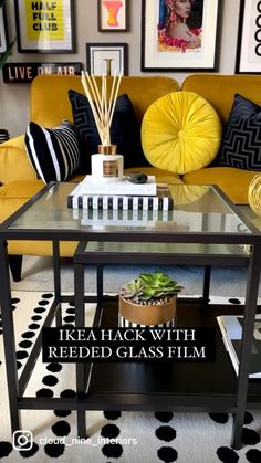 IKEA Vittsjo coffee table hack, using reeded glass effect film. Ikea Vittsjo Coffee Table, Ikea Hack Vittsjo, Vittsjo Coffee Table, Coffee Table Hacks, Ikea Vittsjo, Coffee Table Set Of 2, Easy Diy Hacks, Reeded Glass, Coffee Table Set