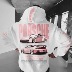 Porsche Hoodie, Cool Hoodies Designs, Sleeve Placket, Cars Clothes, Casual Home, Clothing Mockup, Cool Outfits For Men, Home School