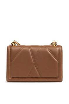 100% Lamb Leather Cognac Evening Shoulder Bag, Luxury Brown Crossbody Bag, Evening Bags With Detachable Strap In Cognac, Cognac Evening Bags With Detachable Strap, Cognac Shoulder Bag For Evening, Chic Cognac Evening Bag, Evening Rectangular Cognac Flap Bag, Designer Brown Evening Shoulder Bag, Evening Cognac Shoulder Bag With Removable Pouch