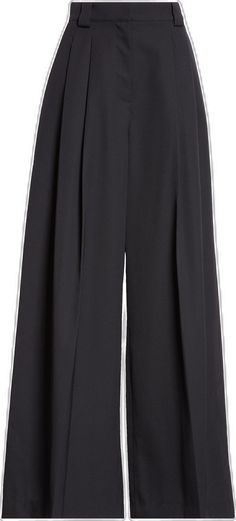 Black Straight Culottes For Formal Occasions, Black Pleated Wide Leg Culottes, Pleated Wide-leg Culottes For Work, Pleated Wide-leg Workwear Culottes, Formal Black Bottoms With Accordion Pleats, Elegant Formal Fall Culottes, Formal Black Wide-leg Culottes, Black Formal Wide-leg Culottes, Elegant Pleated Bottoms With Wide Hem