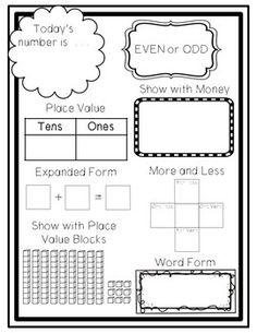 the worksheet for teaching numbers and counting