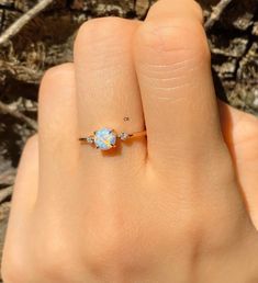 -: Made To Order Details :- Opal Ring, Opal Wedding Ring, 14k Rose Gold Opal Ring, Opal Vintage Ring, October Birthstone Ring, Stackable Ring, Fire Opal Engagement Ring ✔  Metal : 925 Sterling Silver, ✔ Gemstone : Natural White Opal  ✔ Shape : Round ✔ Size : 6.00 mm ✔ Ring Size :- 3-12 US ✔ Finish : Yellow gold plated, Rose gold plated and White Gold Plated ✔  Ready To Ship in - 5 to 7 business Working day. ✔  For Fast Delivery Kindly Pay 30.00 USD Extra ✔  All the jewelry in my store is handmad Fire Opal Engagement Ring, Gold Opal Ring, Opal Stacking Ring, Rose Gold Opal Ring, Natural Opal Ring, October Birthstone Rings, Opal Engagement Ring, White Opal Ring, Opal Wedding Rings