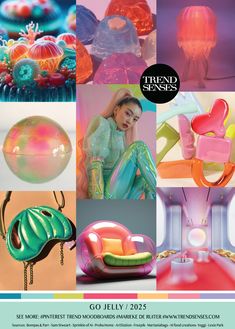 Trend Senses, Colorful Moodboard, Bompas And Parr, Trend 2025, Website Trends, Print Design Trends, 2025 Trends, Technology Theme, Trends 2025