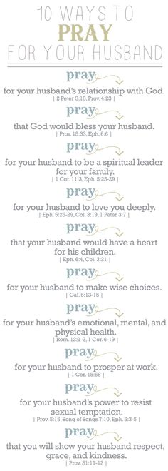 the ten ways to pray for your husband in this printable prayer poster, which is also available as a wall hanging