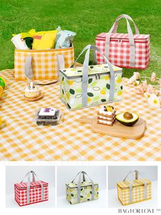 BagForLove - Outdoor Picnic Bag with Stylish Color-Contrasting Design Trendy Rectangular Shoulder Bag For Picnic, Red Spring Picnic Bag, Trendy Rectangular Picnic Bag, Trendy Rectangular Bag For Picnic, Trendy Rectangular Bags For Picnic, Red Summer Picnic Bag, Trendy Rectangular Bag For Picnics, Rectangular Bags For Picnic In Spring, Spring Picnic Shoulder Bag With Large Capacity