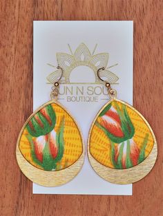 SUN N SOUL - Boutique - Bottom Loop Flower Lei Hawaiian Fabric Earring | AlohaOutlet Flower Lei, Lei