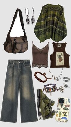 Earthy College Outfits, Cutesy Summer Outfits, Clothing Boards Outfits, Cool Clothes Aesthetic, Goblincore Outfits, Ball Gown Prom Dresses, Gown Prom Dresses, Prom Dresses Red, Red Prom Dresses