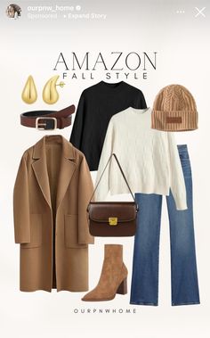 Camel Outfit, Outfit Botas, Jean Short Outfits, Looks Chic, Found On Amazon, Work Outfits Women, 가을 패션, Fall Style