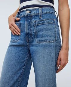 The Emmett Wide-Leg Full Length Jean: Patch Pocket Edition | Madewell Spring Summer Mood Board, Retro Patch, Short Person, Cozy Clothes, Summer Mood Board, Pocket Edition, Vintage Patches, Cool Clothing, Summer Styles