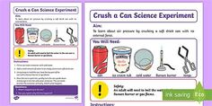 a poster with instructions on how to use the brush and can science experiment for kids