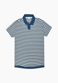 Our new striped polo shirt has a 100% cotton composition finding the perfect balance between comfort and versatility making it a unique garment. 100% organic cotton. Cookie type fabric. V-neck. Regular fit. Short sleeves. Made in Colombia. Cotton Cookie, Striped Polo Shirt, Blue Shirt, Medium Blue, Polo Shirt, Organic Cotton, Short Sleeves, V Neck, Fabric