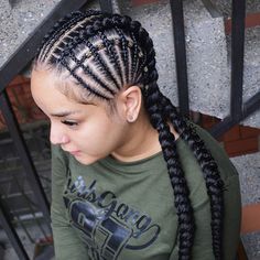 Braiding Cornrows, Unique Braids, Braided Hairstyles For Black Women Cornrows, Crop Hair, Pelo Afro, Box Braids Styling, Natural Curls Hairstyles