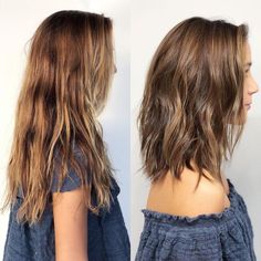 Brown Shoulder Length Hair, Shoulder Length Layered Hair, Shoulder Hair, Shoulder Length Hair Cuts, Long Bob Hairstyles, Haircut For Thick Hair, Medium Hair Cuts