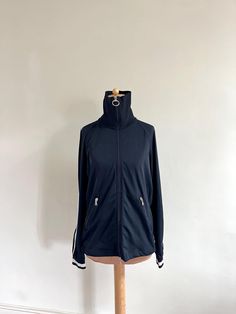 2000s PRADA SPORT track jacket with high neck, front zip closure, racing stripe at arms and cuffs with zipped pockets Size : M (seen here on a UK size 8)  breathable and lightweight material with sporty feel.  In excellent condition Unisex Racing Stripes, Track Jacket, Track Jackets, Favorite Outfit, Prada, Zip Ups, High Neck, Art Collection, Bathing Beauties