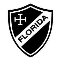 a black and white shield with the word florida on it