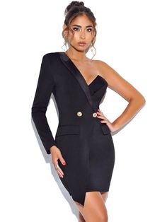 Black Blazer Dress, Blazer Mini Dress, Duchess Satin, Tuxedo Blazer, Fashion District, Tuxedo Dress, Stretch Crepe, Business Dresses, Blazer Dress