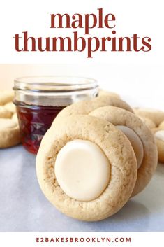 homemade maple thumbprints are the perfect way to use up those leftover cookies