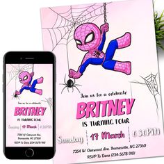 a spiderman birthday party with an iphone