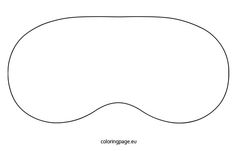 an eye mask is shown in black and white