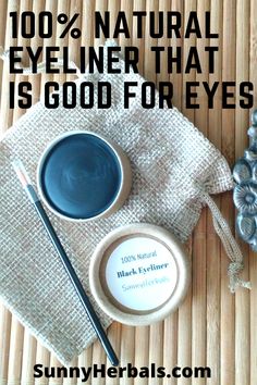 Handcrafted in the USA with premium ingredients like Organic Ghee (clarified butter), Food Grade Activated Coconut Charcoal & Coconut Oil, this eyeliner is actually good for the eyes. All of the ingredients actually help to soothe and cleanse eyes. So now your eyes can not only look beautiful but feel good too! Get your jar at www.sunnyherbals.com #naturaleyeliner #eyeliner #kajal #kohl