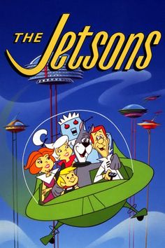 the jetsons movie poster with cartoon characters