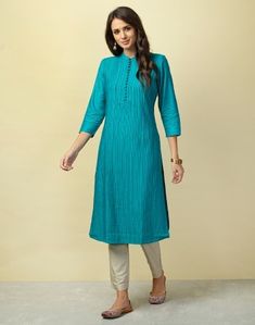 Viscose Tussar Pintuck Long Kurta - | Brand: Fabindia Kurta Design, Pin Tucks, Dresses With Sleeves, Shirt Dress, Long Sleeve Dress, Long Sleeve