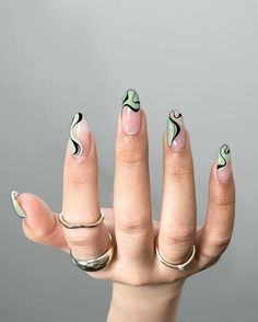 Retro Nails, Minimal Nails, Her Nails, Fire Nails, Chic Nails, Dope Nails, Nail Arts