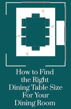 how to find the right dining table size for your dining room, from floor plans