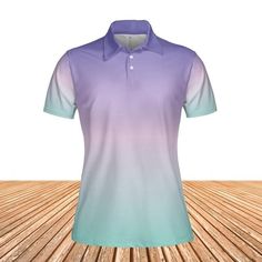 Beach Vibes Women's Polo Shirt. This eye-catching Beach Vibes Women's Polo Shirt design is the perfect design for anyone who loves to be on the beach or just in a tropical environment! Features a lovely design of purple and light teal colors in a gradient style. If you love eye-catching creations then this is the perfect polo shirt for you. Classy yet very comfortable to wear; this polo shirt is perfect to keep you cool and dry all day. Product Details Step out with an instant classic! This polo Purple Summer Vacation Shirt, Green Casual Polo Shirt With Sublimation Print, Casual Green Polo Shirt With Sublimation Print, Multicolor Sublimation Print Tops For Beach Season, Casual Printed Summer Polo Shirt, Casual Printed Polo Shirt For Summer, Purple Sublimation Print Top For Summer, Purple Tops With Sublimation Print For Summer, Tropical Environment