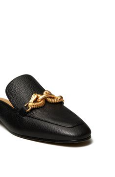 Classic and refined, a loafer-style mule is crafted of pebble-grained leather with a signature dual-dragon-head ornament adding an opulent touch. Leather upper, lining and sole Imported Salon Shoes Backless Loafers, Loafer Style, Loafer Women, A Signature, Loafers Style, Dragon Head, Gucci Mules, Loafers For Women, Loafers Men