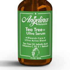 Tea Tree + Ultra Serum Our best active serum to the rescue! Tea tree oil blended with Vitamin C, Hyaluronic Acid & Retinol works alongside Salicylic acid to unclog pores, comfort upset skin, and deliver a brighter, healthier-looking skin. How it Works:  Tea tree oil helps to soothe inflamed skin, getting rid of unwanted redness or rosacea  Salicylic acid gets rid of acne-causing bacteria and unclogs pores  Blend of other plant-based ingredients such as niacinamide, retinol, vitamin c and other n Tea Tree For Acne, Retinol Vitamin C, Inflamed Skin, Acne Serum, Natural Teas, Skin Blemishes, Tea Tree Essential Oil, How To Get Rid Of Acne, Unclog Pores