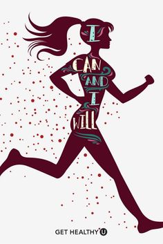 a woman running with the words i can and it will written on her back side