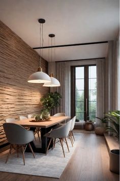 Rustic dining nook with forest-inspired wallpaper and soft lighting Dining Room With Wallpaper, Room With Wallpaper, Modern Farmhouse Industrial, Forest Retreat, Dining Room Style, Farmhouse Industrial, With Wallpaper