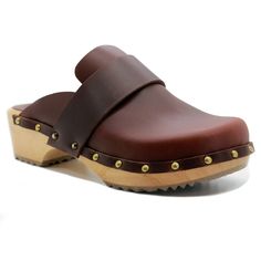 The Helvi Wooden Clog is a fashionable yet subtle clog encompassing the classic Swedish clog that we know today. Luxurious full grain leather upper. o Hand-Made in Europe o Full grain Leather  o Genuine Wood Outsole with PU tread o FussForm* shaped outsole that follows the natural contours of your toes. More room to wiggle your toes! o Heel measures approximately 2" o Platform measures approximately 0.75" *FussForm outsole provides a more relaxed and natural fit. It is a wider fit than the tradi Extreme High Heels, Swedish Clogs, Brown Accessories, Clogs And Mules, Natural Contour, Wooden Clogs, Foot Jewelry, Leather Clogs, Clogs Shoes