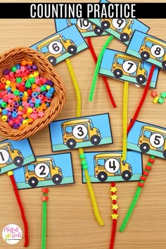 counting practice for kids to learn how to count the numbers with this printable game