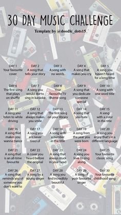 the 30 day music challenge is full of cassettes and tape recorders, which are all over the place