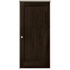 an open door on a white background with the light coming in from behind it and dark woodgrain