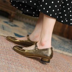 Classic Retro Styles for Spring, Summer and Antumn. Perfect match with all kinds of clothes. buckle-fastening strap. Details Determine Success Or Failure. Color: Silver/GoldMaterial: Cow LeatherLining: PigskinInsole: SheepskinSole: RubberHeels: 2.5 cm/0.98"Weight: 0.18kg Each Shoes (measured size 7.5) Fit: Medium to Wide, Runs Normal.Origin: Made in China Production Time: About 7-10 days (Any exceptional case will email you, Please pay attention to your email left) Shipping Time: Free Shipping T Mary Jane Flats With Buckle Closure And Almond Toe, Office Mary Janes With Ankle Strap And Buckle, Office Mary Janes With Ankle Strap And Buckle Closure, Office Mary Janes With Buckle Closure And Ankle Strap, Spring Evening Mary Janes With Buckle Closure, Spring Flat Heel Mary Janes With Metal Pin Buckle, Office Wear Almond Toe Mary Janes With Buckle, Spring Mary Janes With Metal Pin Buckle, Gold Flat Heel Heels For Fall