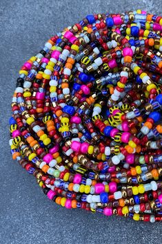 Multicolor Waist Beads For The Beach, Multicolor Waist Beads For Beach, Multicolor Round Waist Beads For Beach, Adjustable Multicolor Waist Beads For Summer, Multicolor Waist Beads For Summer Festival, Festival Letter Beads, Multicolor Round Waist Beads For Summer, Large Beads For Summer, Multicolor Waist Beads With Large Beads For Festival