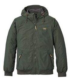 #LLBean: Men's Insulated 3-Season Bomber Hooded Jacket Hooded Jacket Men, Recycled Polyester Fabric, Mens Outerwear, Light Jacket, Ll Bean, L L Bean, Puma Jacket, Mens Fitness, Front Zipper