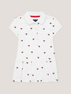 Babies' Heart Logo Pleated Polo Dress | Tommy Hilfiger Tommy Hilfiger Cotton Summer Dresses, White Cotton Tommy Hilfiger Dress, Spring White Tommy Hilfiger Dress, Tommy Hilfiger Short Sleeve Summer Dress, Tommy Hilfiger Summer Dress With Short Sleeves, Tommy Hilfiger Cotton Short Sleeve Dress, White Tommy Hilfiger Summer Dress, Tommy Hilfiger Baby, Heart Logo