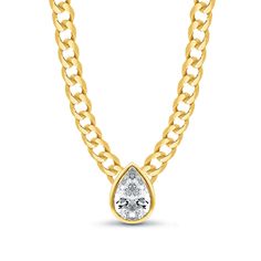 Featuring a classic curb link design, this necklace is crafted from solid gold and showcases a beautiful bezel setting that cradles a genuine diamond. The combination of the Cuban link style and the delicate sparkle of the diamond makes this piece both timeless and contemporary. Perfect for layering or wearing alone, this necklace is a versatile accessory that can complement any casual or formal outfit. Whether it's a special gift or a personal treat, this necklace adds a touch of elegance and luxury to any occasion. ✪ FEATURES *  Crafted with premium 14K gold, ensuring durability and a luxurious finish. Not plated or vermeil. * Offered in 14k Yellow, Rose, and White Gold * Length: 16, 17, and 18 inches, please contact us for different sizes. * Weight: 4.8 Grams * Made to order ✪ DIAMOND I Classic Luxury Yellow Gold Diamond Necklace, Luxury Yellow Gold Diamond Custom Necklace, Luxury Classic Yellow Gold Diamond Necklace, Delicate Gold Jewelry, Gold Cuban Link Chain, Fine Gold Jewelry, Cuban Link Chain Necklaces, Link Design, Fine Diamond Jewelry