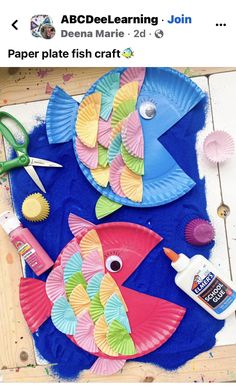 paper plate fish craft for kids to make