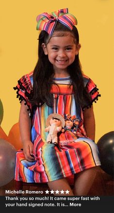 Fun and Festive Serape Dress for Kids! 💗 How fun is this Serape Dress? If you love all things Serape like I do, you’ll adore this stylish piece! ❤️ Each dress features vibrant colors and unique patterns, making every dress one-of-a-kind. Perfect Fit: Available in sizes 1-2T (19" long), 2-3T (20" long), and 4-5T (22" long). Bestseller Alert: This dress is a favorite for good reason! 💥 Stylish Accessories: Complete the look with a matching hand-tied Big Bow Headband! Explore more from our Razels Pom Pom Dress, Big Bow Headband, Fiesta Birthday, Mexican Dresses, Mexican Party, Big Bows, Colorful Boho, Birthday Dresses, Dress With Bow