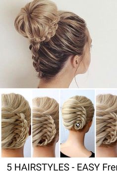 #braidedbunhairstyles Loose Buns, Top Knot Hairstyles, Hair Bun Tutorial, Braided Bun Hairstyles