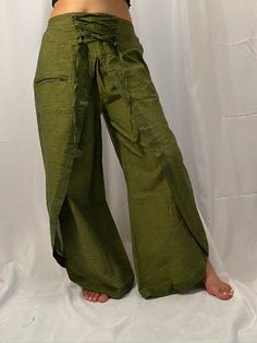 Handmade in Nepal Material: 100% Cotton This Cotton Solid Double-layer Palazzo Pants has an elastic back waistband and has been made in Nepal using high-quality organic cotton and is breathable, and perfect for outings, meditation, and yoga. FREE SIZE MEASUREMENTS:FREE SIZE FITS FROM US SIZE SMALL TO LARGE Waist: Approx. 18" to 36"Hip: Approx. 22" to 44"Length: Approx.35"Inseam: Approx. 26" PLUS SIZE FITS FROM XL TO XXL Thai Clothes, Wide Leg Palazzo Pants, Plus Size Fits, Yoga Pant, Pants Large, Palazzo Pants, Cotton Pants, Nepal, Yoga Pants