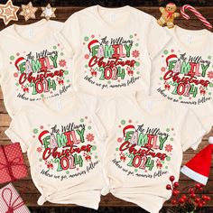 Matching Christmas Family Shirts for Kids through adults! Shop with Confidence! We are a 5-Star Rated Shop! Step up your Family Christmas by stepping into these Personalized Christmas t-shirts! These eye-catching custom shirts feature a bold, on-style design. These shirts ensure every family member looks stylish while celebrating their unique bond. Made from high-quality, comfortable fabric, they are perfect for family gatherings, reunions, or just showing off family pride in everyday life. From Family Christmas Tees, Cousin Shirts, Matching Family Shirts, Personalized Matches, Family Tees, Family Christmas Shirts, Christmas Family, Christmas 2024, Christmas Tees