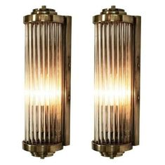 Sophisticated Home Lighting - Designer Wall Light Set of 2 - Art Deco Brass Ship Light, Art Deco Wall Lights, Art Deco Wall, Old Lamps, Wall Lighting Design, Art Deco Lighting, Brass Decor, Brass Glass, Leaded Glass